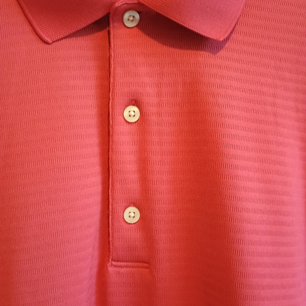 Greg Norman Mens Large Salmon Polo Shirt Short Sleeve Golf Preppy Classic - Picture 8 of 16